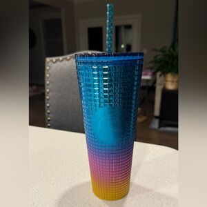 Starbucks Blue and Yellow Gradient Tumbler